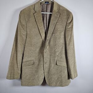 Made By Cam Newton Cordoroy Blazer Sport Coat 100% Cotton Double Vent Brown 42R